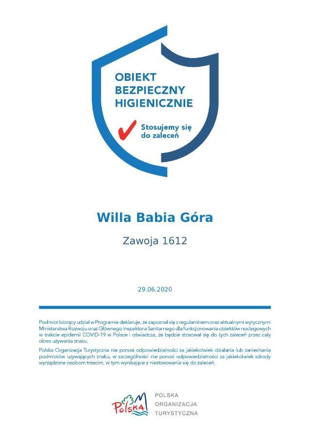 Willa Babia Gora 자보자 외부 사진